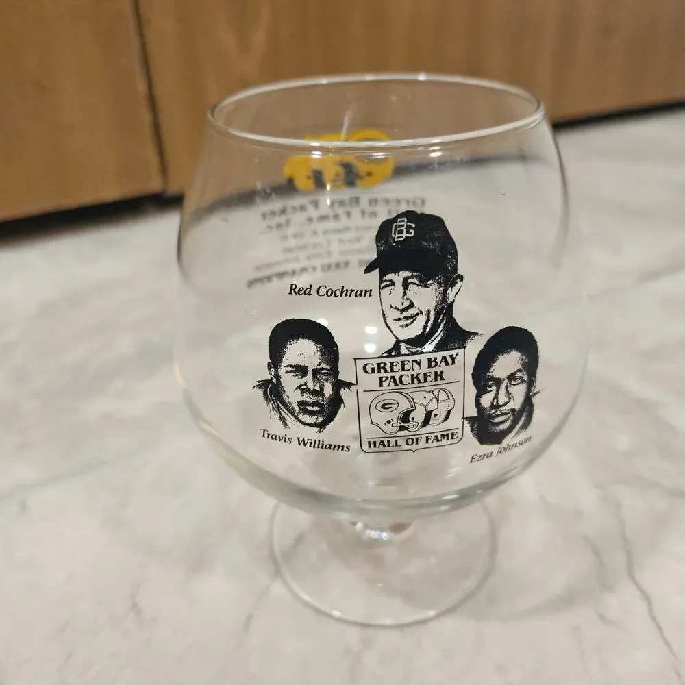 1997 Green Bay Packers Hall of Fame Brandy Snifter Glass Super Bowl XXXI Champ